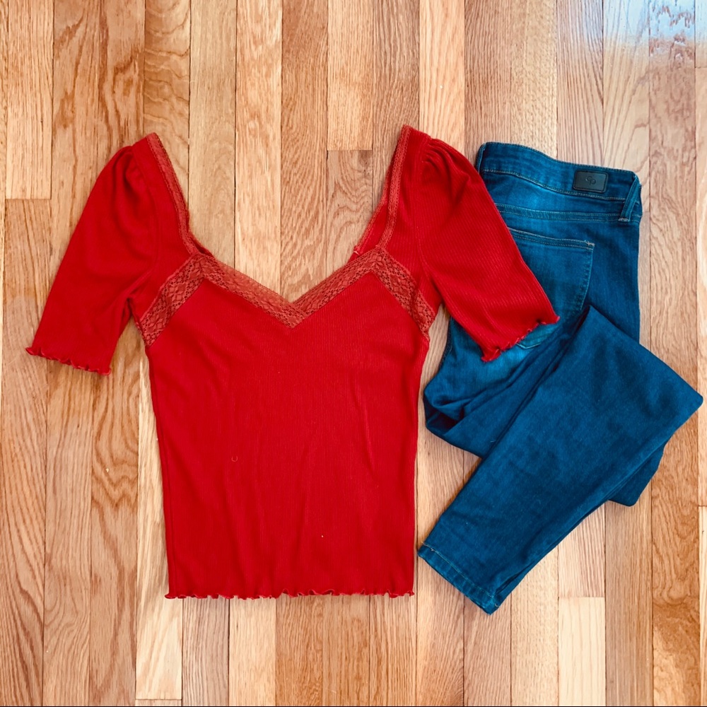 Free People Ribbed T-Shirt